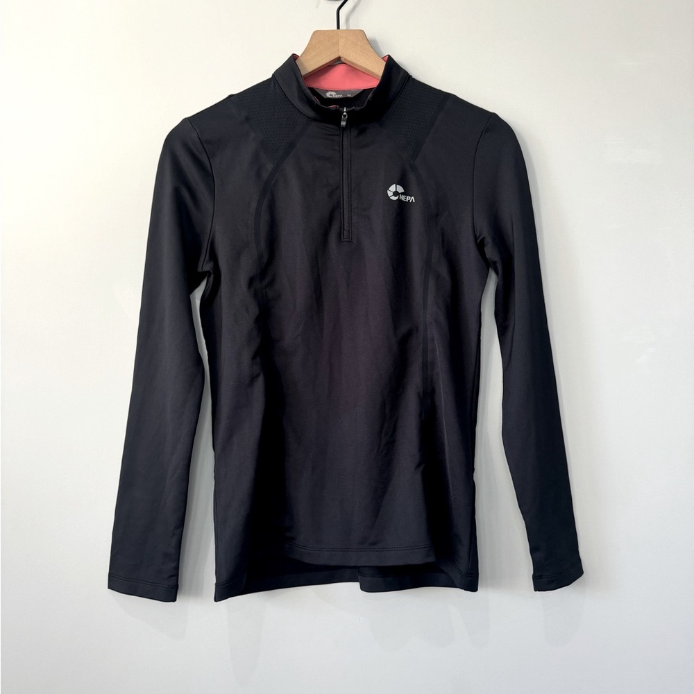 Nepa black mock neck 1/4 zip pullover sweater XS